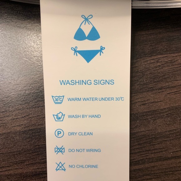 Women’s S yellow and blue flower print tie back hook design bikini set - Picture 5 of 5